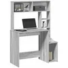 Image de vidaXL Bureau avec Ã©tagÃ¨res sonoma gris 100x45x140cm bois d'ingÃ©nierie
