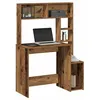 Image de vidaXL Bureau avec Ã©tagÃ¨res vieux bois 100x45x140 cm bois d'ingÃ©nierie