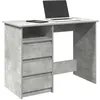 Image de vidaXL Bureau gris béton 102x50x75 cm bois d'ingénierie860466