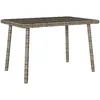 Image de Vidaxl Table Basse De Jardin Rectangulaire Gris 60x40x37 Cm Rotin