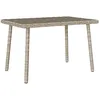 Image de Vidaxl Table Basse De Jardin Rectangulaire Gris Clair Résine Tressée