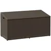 Image de Vidaxl Boîte De Rangement De Jardin Marron 110x50x58 Cm Résine Tressée