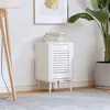 Image de vidaXL Porte d'armoire à persiennes blanc 39,5x29,5 cm4015897