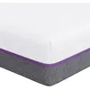 Image de Vidaxl Matelas Blanc Et Gris Tissu Jacquard En Polyester 100%