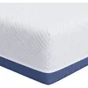 Image de vidaXL Vidaxl Matelas Blanc Et Bleu Tissu Jacquard En Polyester 100%