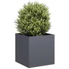 Image de Vidaxl JardiniÃ¨re Anthracite 40x40x40 Cm Acier LaminÃ© Ã Froid