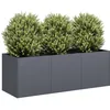 Image de Vidaxl JardiniÃ¨re Anthracite 120x40x40 Cm Acier LaminÃ© Ã Froid