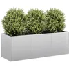 Image de Vidaxl JardiniÃ¨re 120x40x40 Cm Acier GalvanisÃ©