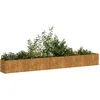 Image de Vidaxl Jardinière Rouillé 360x40x40 Cm Acier Inoxydable