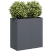 Image de Vidaxl JardiniÃ¨re Anthracite 80x40x80 Cm Acier LaminÃ© Ã Froid