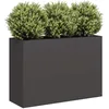 Image de Vidaxl JardiniÃ¨re Noir 120x40x80 Cm Acier LaminÃ© Ã Froid
