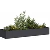 Image de Vidaxl JardiniÃ¨re Noir 280x80x40 Cm Acier