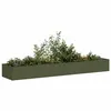 Image de vidaXL Jardinière vert olive 360x80x40 cm acier860769