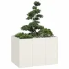 Image de vidaXL Jardinière blanc 120x80x40 cm acier860788