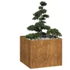 Image de Vidaxl JardiniÃ¨re RouillÃ© 100x100x80 Cm Acier Inoxydable