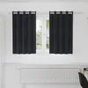 Image de Vidaxl Rideaux Avec Des Rideaux 2 Pcs Noir 140 X 140 Cm Velours