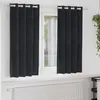 Image de Vidaxl Rideaux Avec Des Rideaux 2 Pcs Noir 140 X 175 Cm Velours
