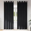 Image de Vidaxl Rideaux Avec Des Rideaux 2 Pcs Noir 140 X 225 Cm Velours