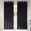 Image de Vidaxl Rideaux Avec Des Rideaux 2 Pcs Noir 140 X 245 Cm Velours