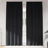 Image de vidaXL Vidaxl Rideaux Avec Des Rideaux 2 Pcs Noir 140 X 225 Cm Velours