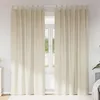 Image de Vidaxl Rideaux Avec Des Rideaux 2 Pcs CrÃ¨me 140 X 260 Cm Velours
