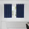 Image de vidaXL Vidaxl Rideaux Avec Des Rideaux 2 Pcs Bleu Foncé 140 X 140 Cm Velours