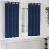 Image de vidaXL Vidaxl Rideaux Avec Des Rideaux 2 Pcs Bleu Foncé 140 X 175 Cm Velours