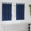 Image de Vidaxl Rideaux Avec Des Rideaux 2 Pcs Bleu FoncÃ© 140 X 140 Cm Velours