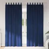 Image de vidaXL Vidaxl Rideaux Avec Des Rideaux 2 Pcs Bleu Foncé 140 X 260 Cm Velours