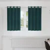 Image de vidaXL Vidaxl Rideaux Avec Des Rideaux 2 Pcs Vert Foncé 140 X 140 Cm Velours