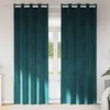 Image de Vidaxl Rideaux Avec Des Rideaux 2 Pcs Vert FoncÃ© 140 X 225 Cm Velours