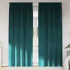 Image de Vidaxl Rideaux Avec Des Rideaux 2 Pcs Vert FoncÃ© 140 X 225 Cm Velours