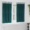 Image de Vidaxl Rideaux Avec Des Rideaux 2 Pcs Vert FoncÃ© 140 X 175 Cm Velours