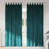 Image de vidaXL Vidaxl Rideaux Avec Des Rideaux 2 Pcs Vert Foncé 140 X 260 Cm Velours