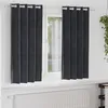 Image de Vidaxl Rideaux Avec Des Rideaux 2 Pcs Gris FoncÃ© 140 X 175 Cm Velours