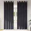 Image de Vidaxl Rideaux Avec Des Rideaux 2 Pcs Gris FoncÃ© 140 X 260 Cm Velours