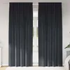 Image de Vidaxl Rideaux Avec Des Rideaux 2 Pcs Gris FoncÃ© 140 X 245 Cm Velours