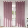 Image de vidaXL Vidaxl Rideaux Avec Des Rideaux 2 Pcs Rose Foncé 140 X 260 Cm Velours