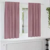 Image de Vidaxl Rideaux Avec Des Rideaux 2 Pcs Rose FoncÃ© 140 X 175 Cm Velours