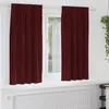 Image de vidaXL Vidaxl Rideaux 2 Pcs Rouge Bordeaux 140 X 175 Cm Velours