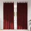 Image de Vidaxl Rideaux Avec Des Rideaux 2 Pcs Bordeaux 140 X 260 Cm Velours