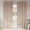 Image de vidaXL Vidaxl Rideaux Avec Des Rideaux 2 Pcs Taupe Polyester