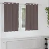 Image de vidaXL Vidaxl Rideaux Avec Des Rideaux 2 Pcs Marron Foncé Polyester