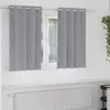 Image de vidaXL Vidaxl Rideaux Avec Des Rideaux 2 Pcs Gris Clair Polyester