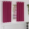Image de vidaXL Vidaxl Rideaux Avec Des Rideaux 2 Pcs Bordeaux Polyester