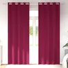 Image de Vidaxl Rideaux Avec Des Rideaux 2 Pcs Bordeaux Polyester