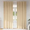 Image de Vidaxl Rideaux Avec Des Rideaux 2 Pcs CrÃ¨me Polyester