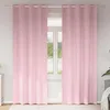 Image de Vidaxl Rideaux Avec Des Rideaux 2 Pcs Rose BÃ©bÃ© Polyester