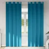 Image de vidaXL Vidaxl Rideaux Avec Des Rideaux 2 Pcs Turquoise Polyester