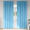 Image de vidaXL Vidaxl Rideaux Avec Des Rideaux 2 Pcs Bleu Clair Polyester